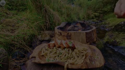 For Pasta FANS ONLY, Chicken alfredo ASMR cooking(4K Relaxing sounds, Nature)
