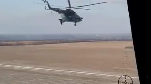 3 Helicopters Fly Towards the Front