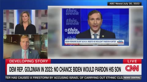 CNN makes Dem sit through video of himself LYING about Biden not pardoning Hunter