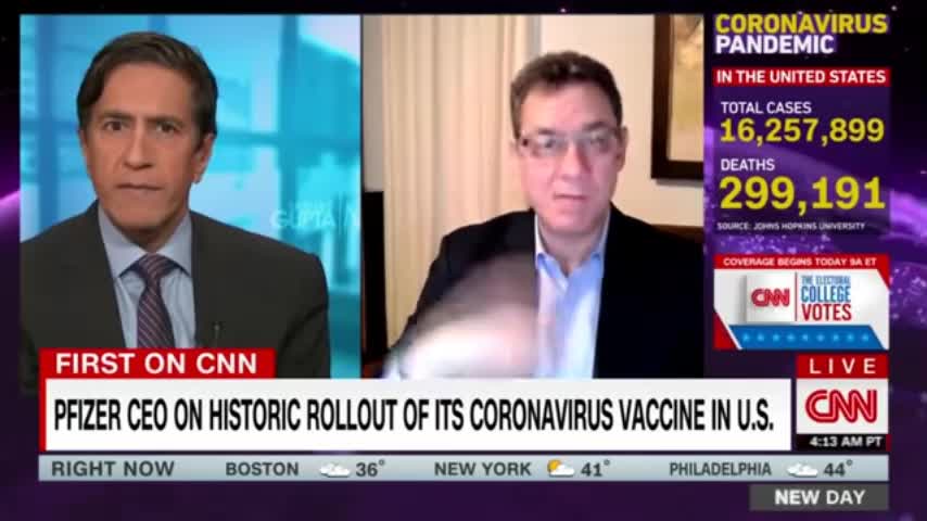 Pfizer CEO explains why he hasn't received a vaccine yet