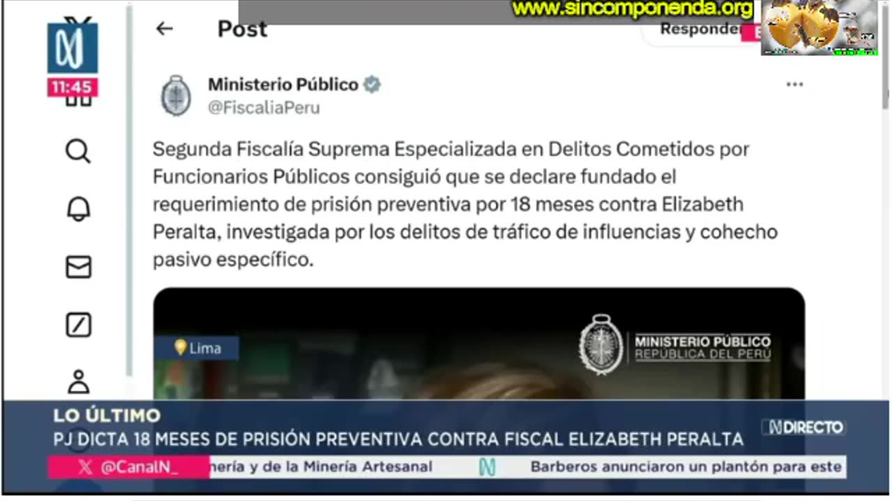 18 MESES DE PRISIÓN PREVENTIVA CONTRA LA FISCAL ELIZABETH PERALTA