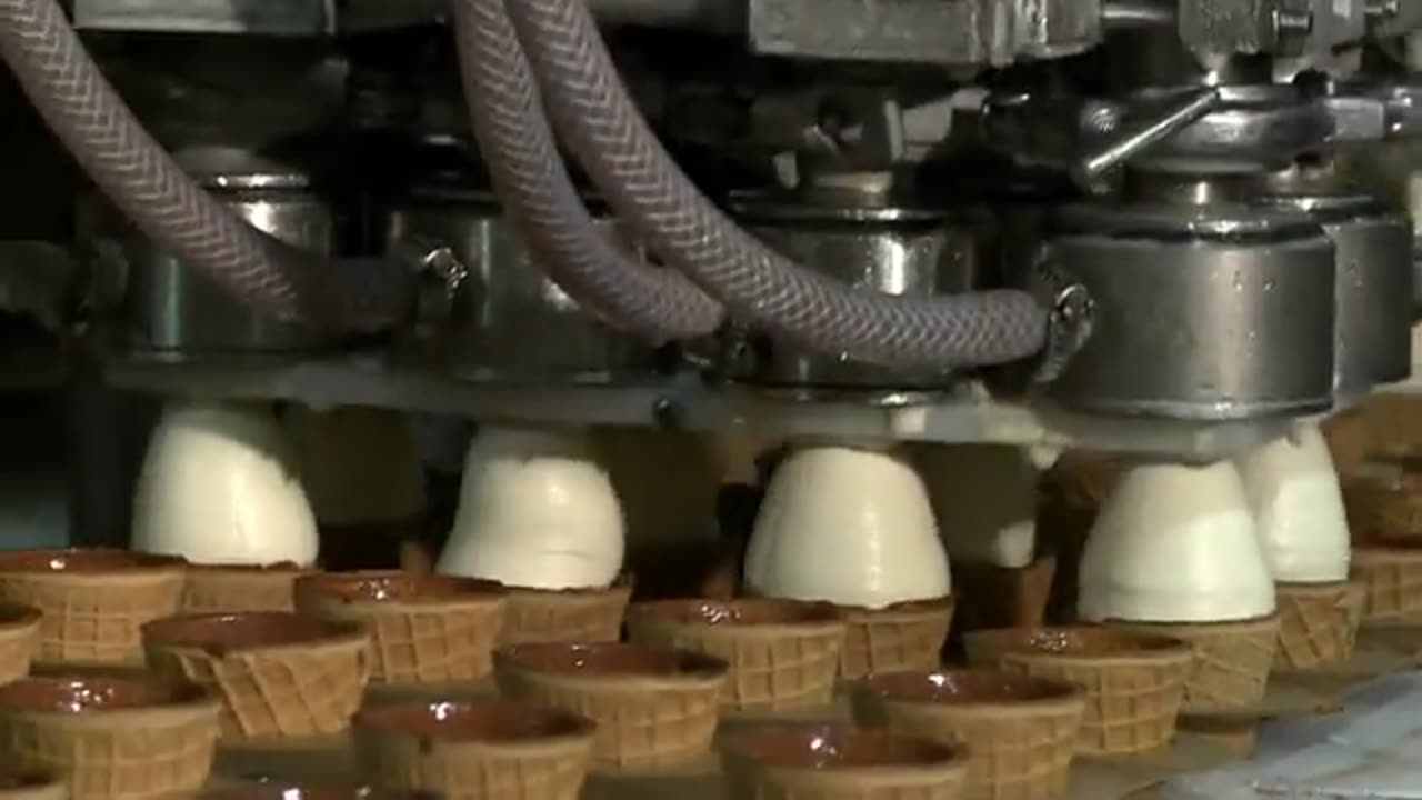 This is how ice-cream cones are made