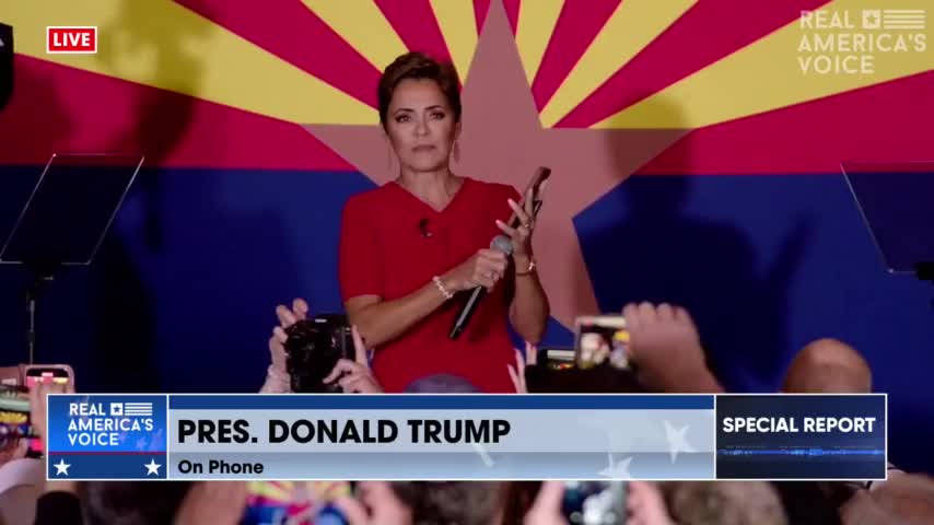 Former Pres. Donald Trump calls into Kari Lake’s ‘Save Arizona' rally