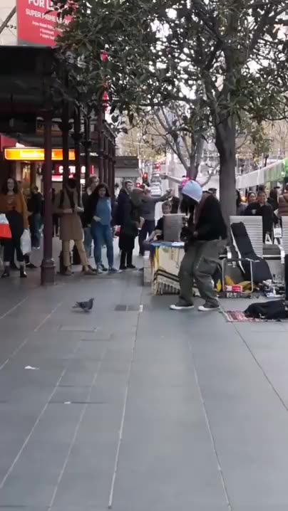 Pigeon Dances to Street Music