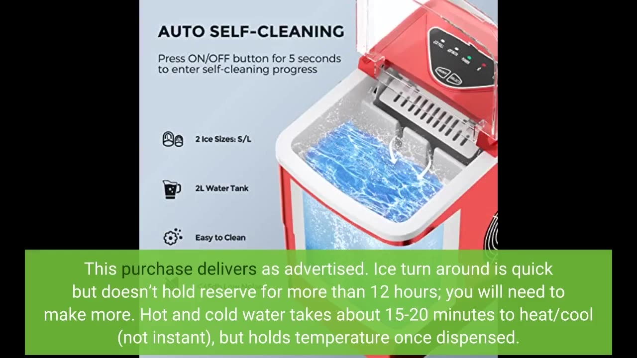 #IceMaker Machine for Countertop Self-Cleaning Function -Overview