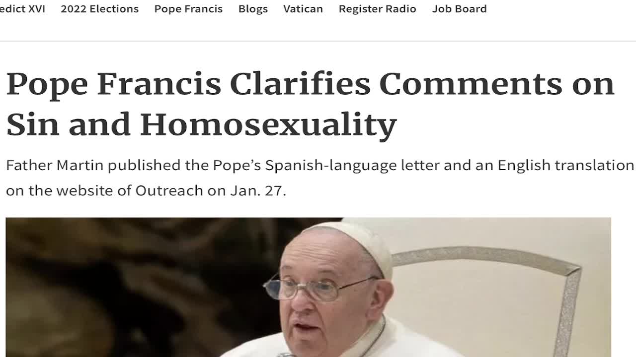 Discussing Pope Francis's Comments Regarding Gay Marriage, And Catholicism