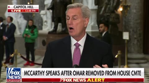 Speaker McCarthy Speaks After Omar Removed