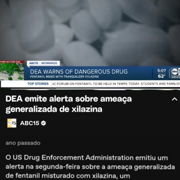DEA emite alerta sobre ameaça generalizada de xilazina