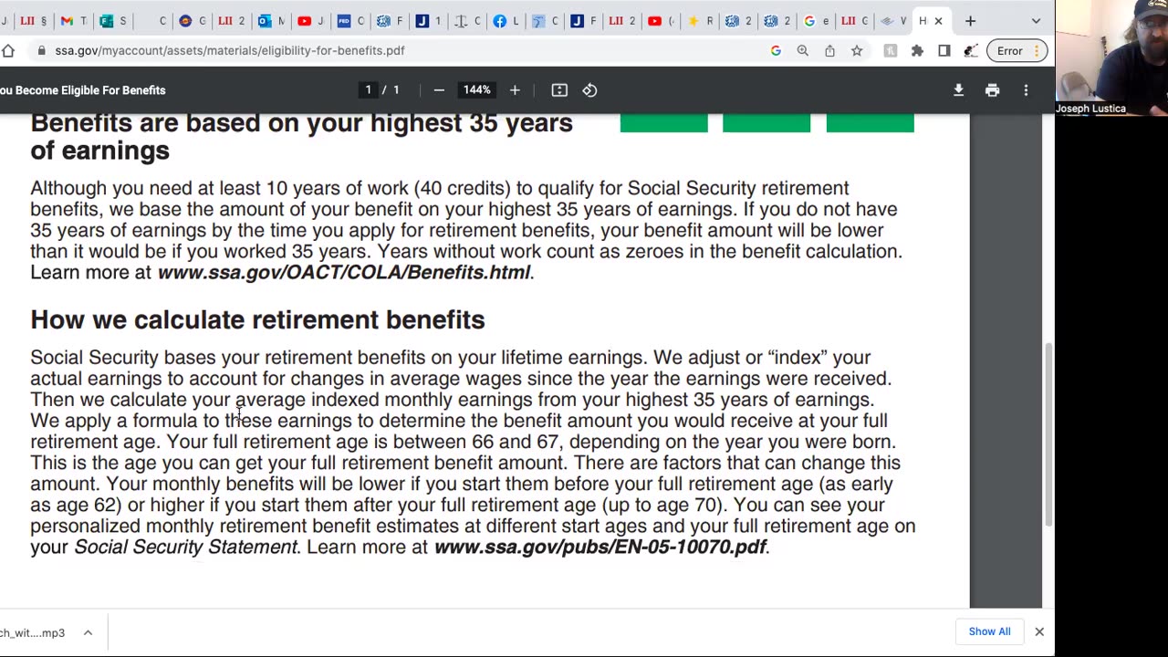 What makes you eligible to collect Social Security