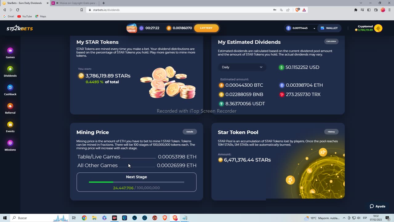 ETH EVENT STARBETS 07-02-23