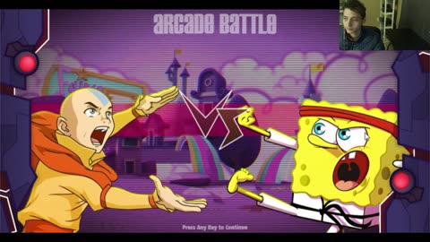 Nickelodeon Super Brawl Showdown! Battle #11 - Aang The Avatar VS SpongeBob SquarePants