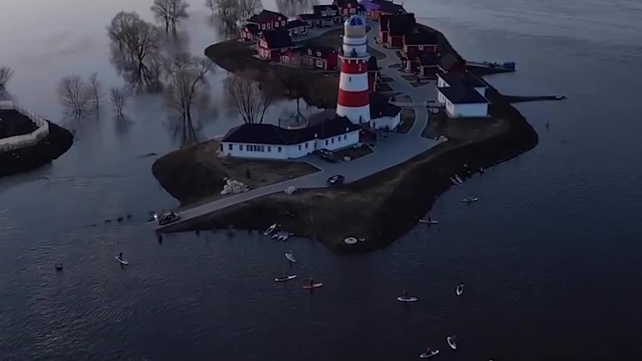 Beautiful waterfront landscape
