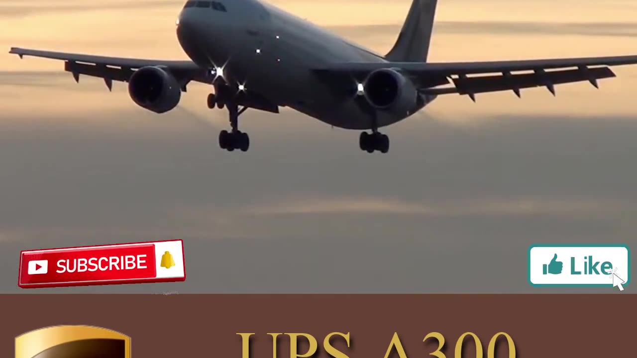 UPS A300 Landing in a Beautiful Sunset