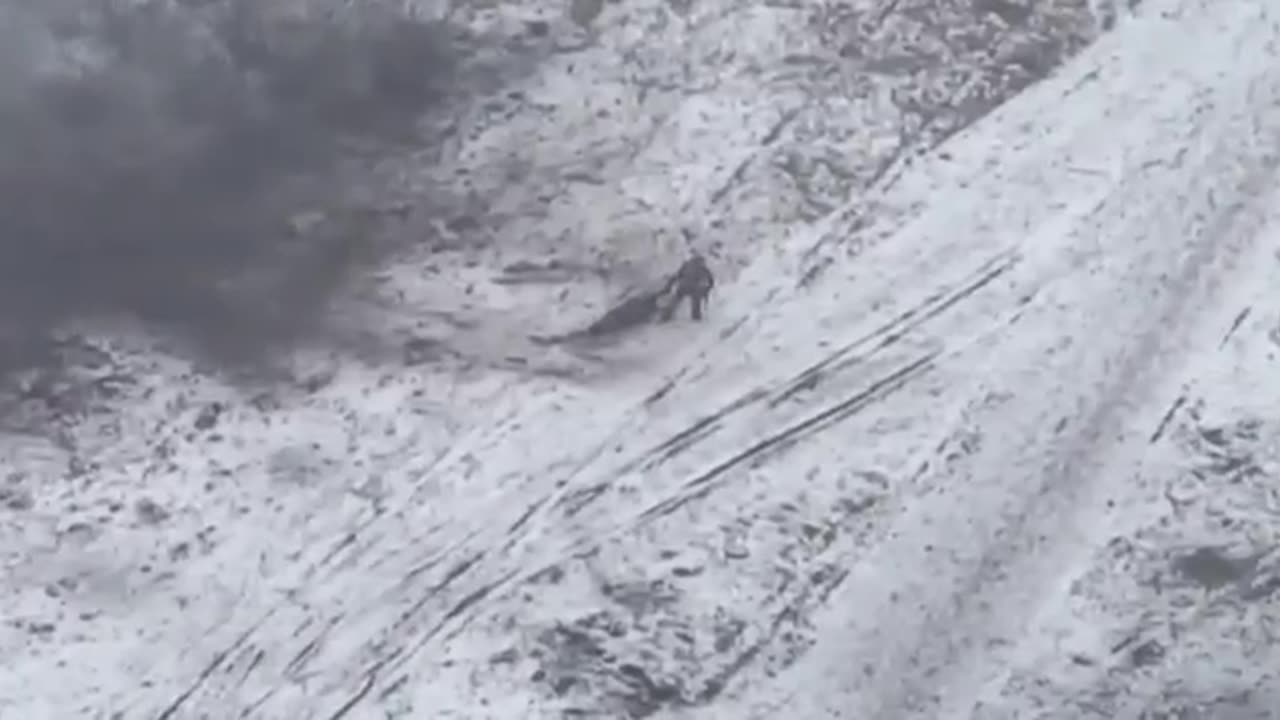 Russian Soldier Leaves his Friend when Shells Start Falling