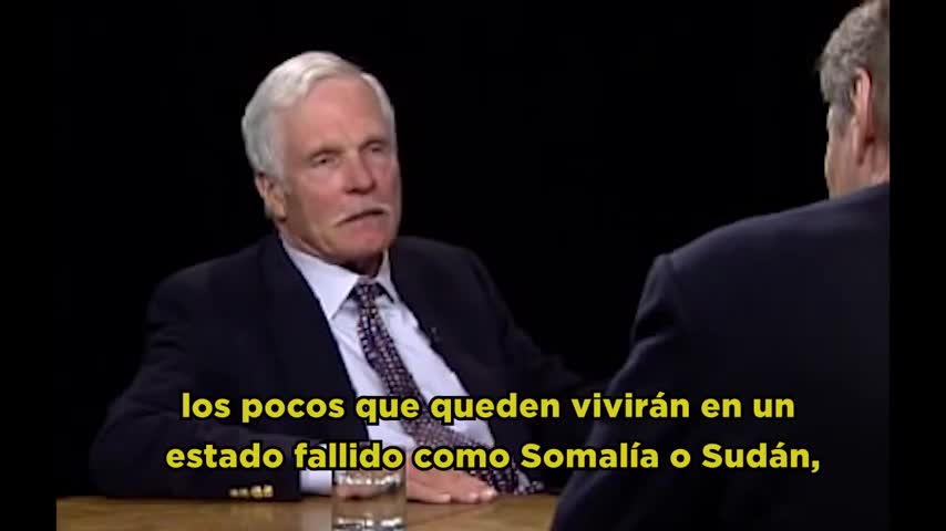 Ted Turner CEO de la CNN . Otro psicopata globalista contra la humanidad