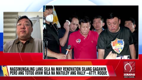 Ang totoo ayaw nila na matuloy ang rally —Atty. Roque