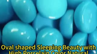 241202-6 Oval shaped Sleeping Beauty with High Porcelain Color Natural sterling treatment Turquoise