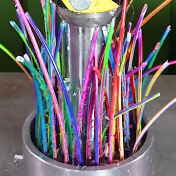 Satisfying video Crushing Candles and Crayons with Hydraulic Press | Entertainment video