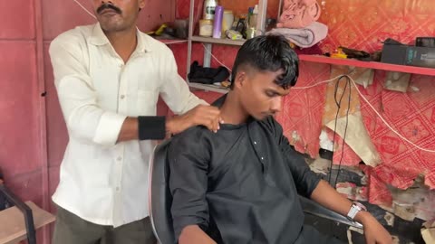 Roadside Barber Performing Intense Head Massage to Master Cracker _ Indian Massage (1080p)