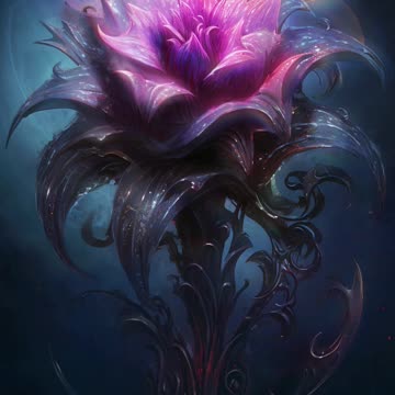 Magical Flower | Fantasy Flower | Gothic Art | Digital Art | AI Art #darkfantasy #fantasyart