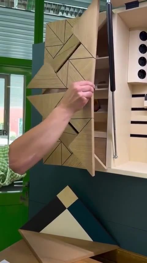 This geometrical cabinet door is_something else