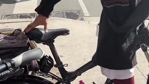 Homeless Woman Attempts To Steal Police Bike In Canada