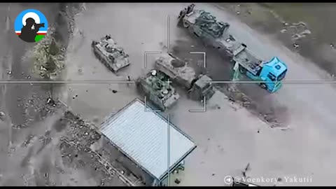 🇷🇺🇺🇦 Our fighters took enemy by surprise and destroyed enemy equipment right at the gas station.