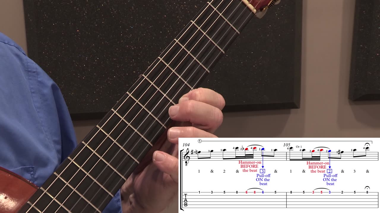 Technique Left-Hand, Part II (slow section). Video 64: m104-105, An Overview