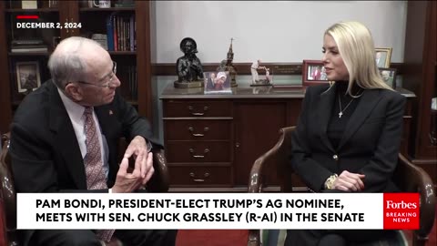 Pam Bondi w/ Senator Grassley: Trump's pick for attorney general! - 12/2/24