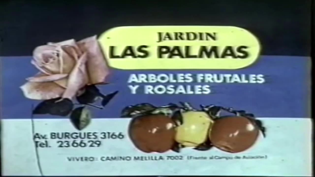 Jardín Las Palmas - Placa televisiva - Teledoce Televisora Color - Publicidad (1986)