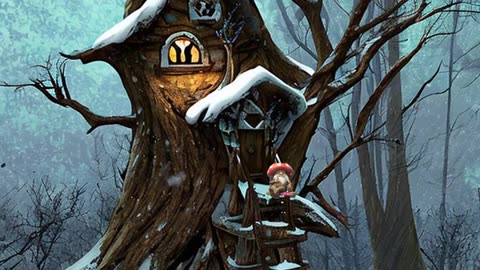 Snow Storm Sound | Forest of the Winter Wolf | Cozy Gnome Home |5.4 Hours