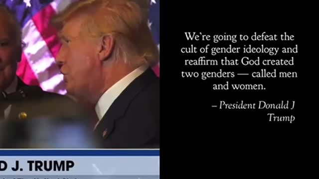 Donald Trump: “God Created Two Genders— Called Men & Women” Amen!