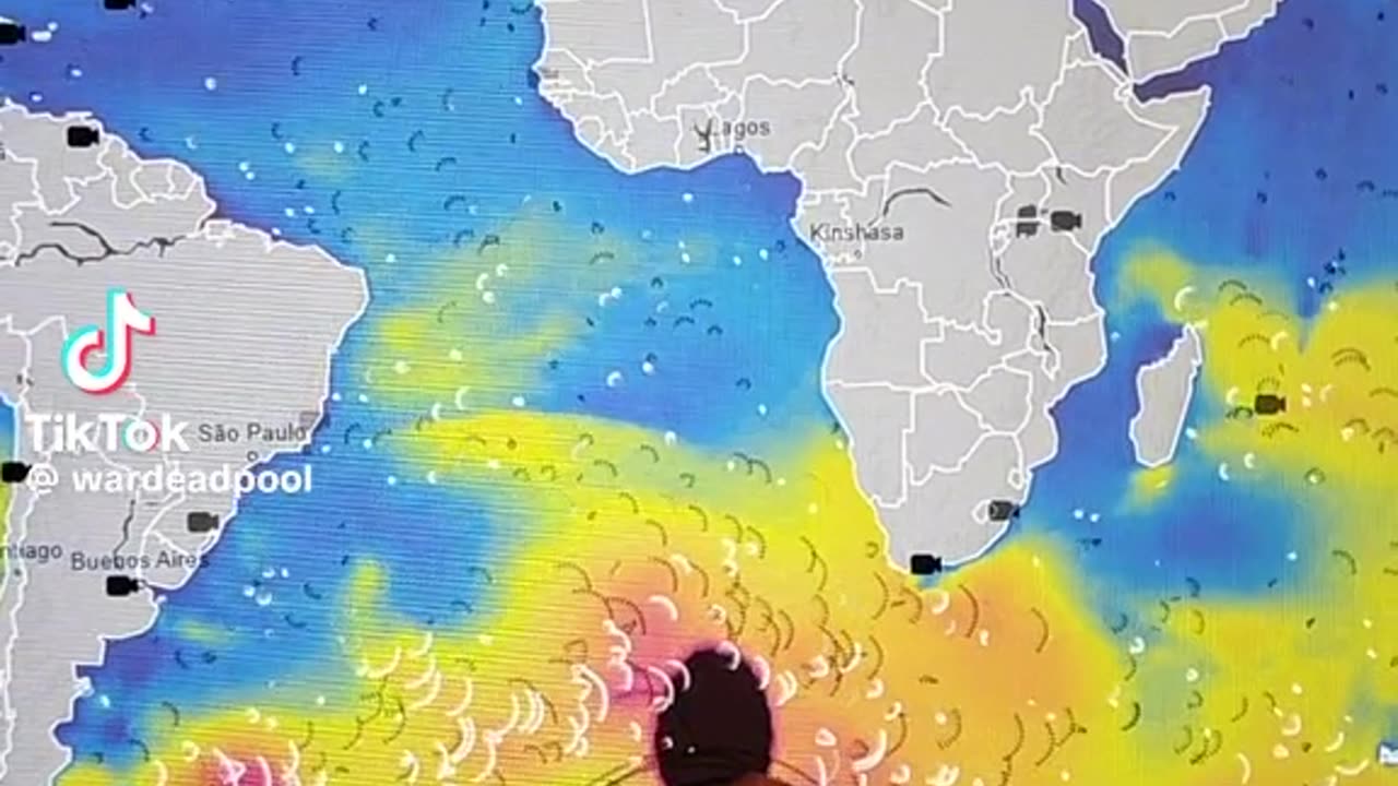 The weird blob near Antarctica appeared again this time only larger