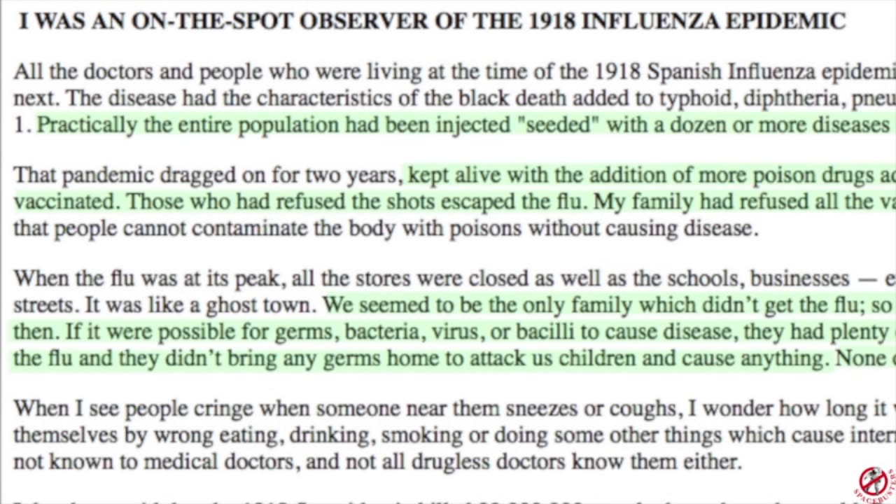 The Spanish Flu and what really caused it.