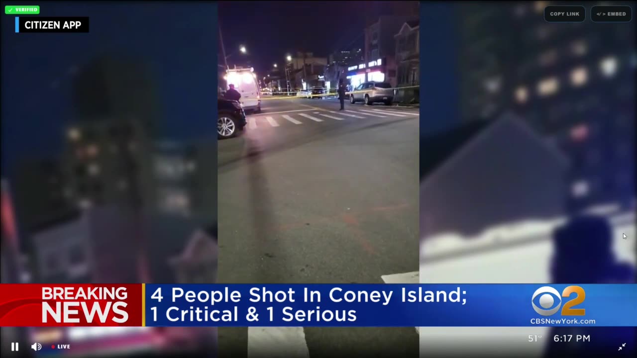 4 people shot in Coney Island