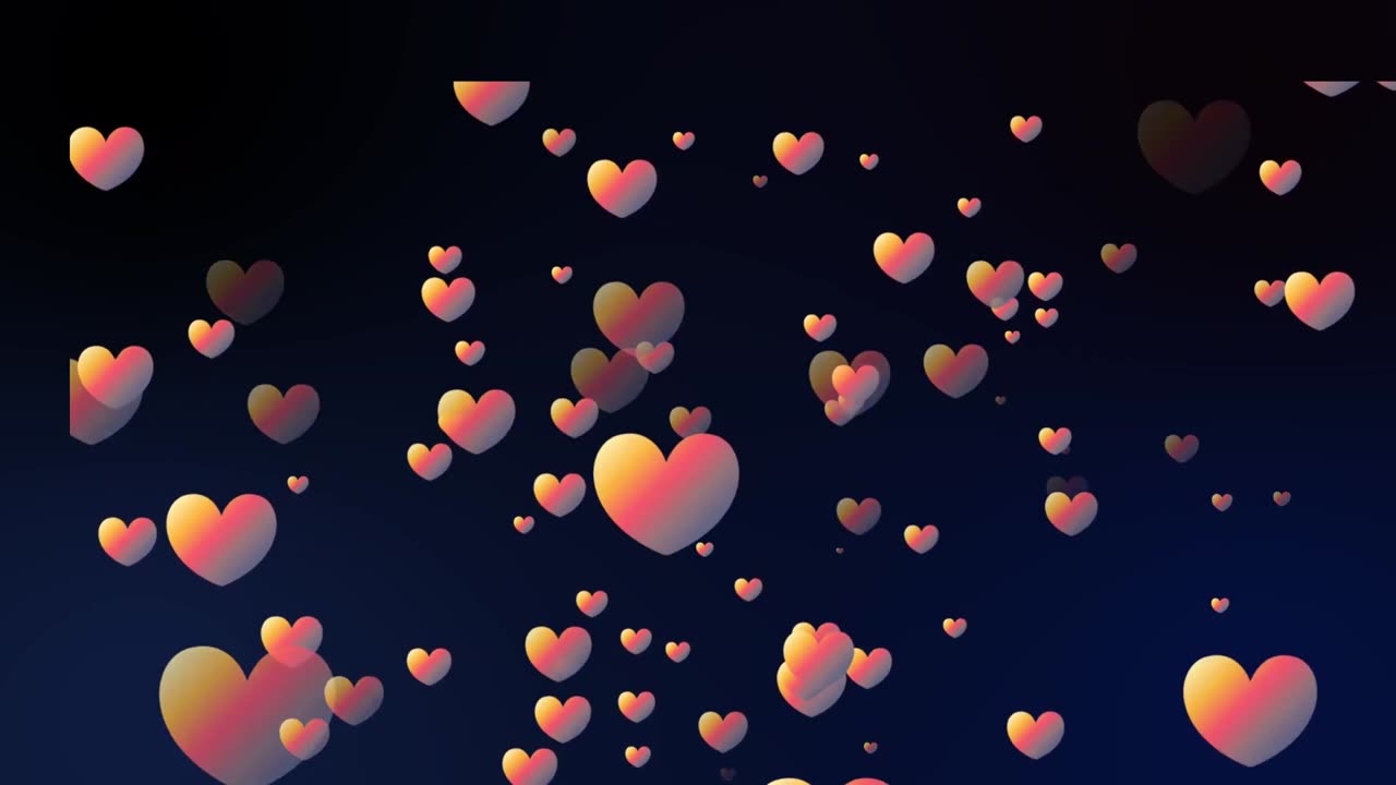 680. Colorful Heart (Sunset Theme) Particle Background