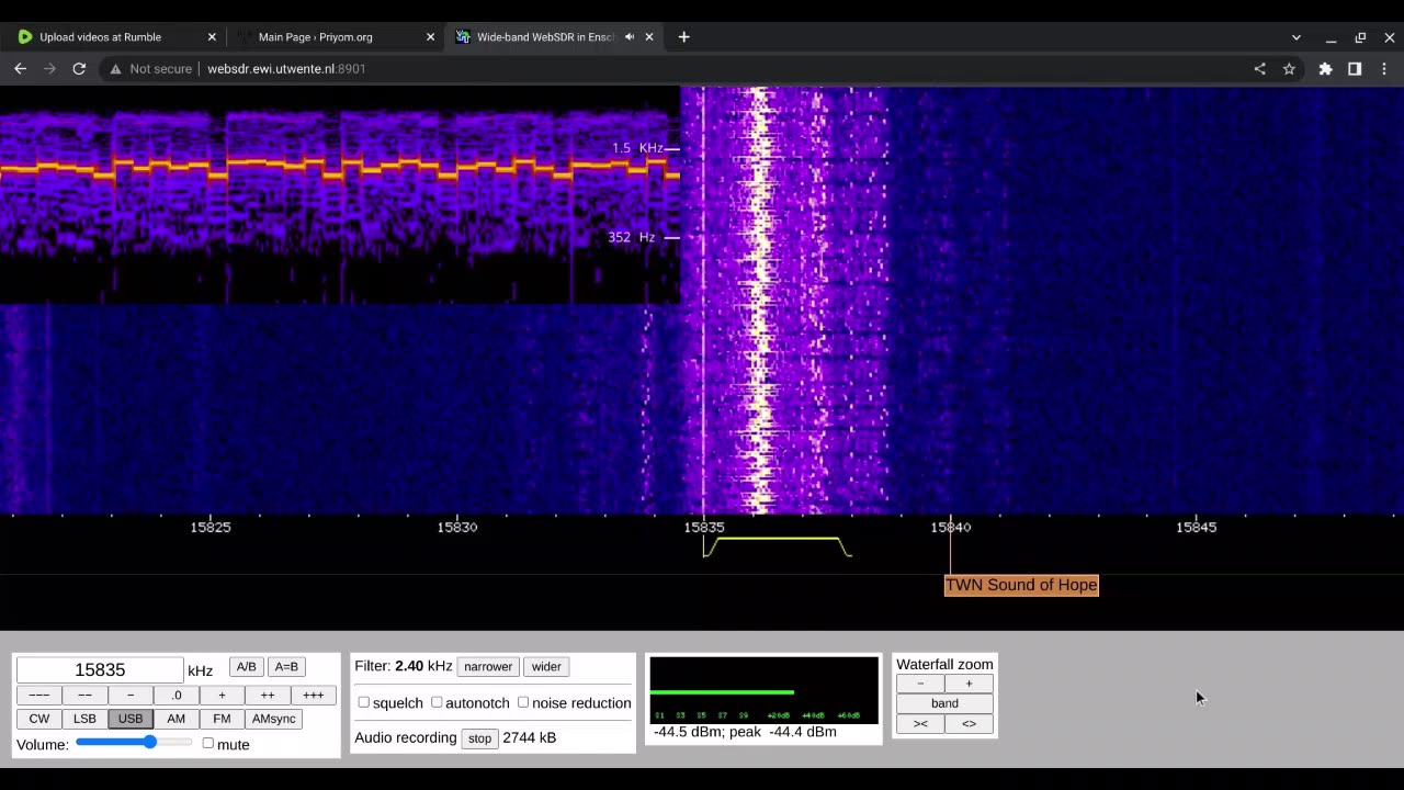 XPA2 Data Mode 12/02/2023 0900 UTC 15835kHz