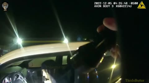 Ohio State Highway Patrol releases video of a drunk driver being arrested, possession of a firearm