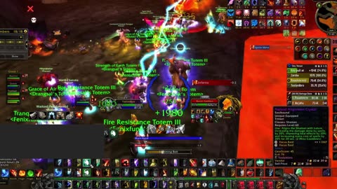 Garr WoW classic SoD Ele Shaman Molten Core boss fight - Gameplay – 2500 dps. Gearscore 1010