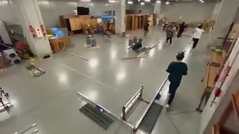 Robot out of control, using 5G technology