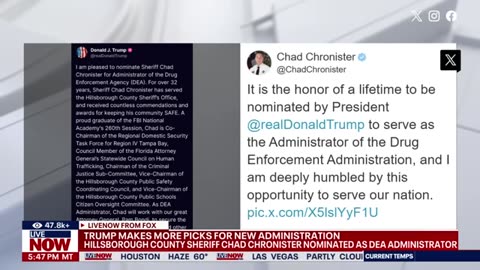 Trump picks Kash Patel as FBI Director, Charles Kushner as Ambassador to France, Chronister for DEA