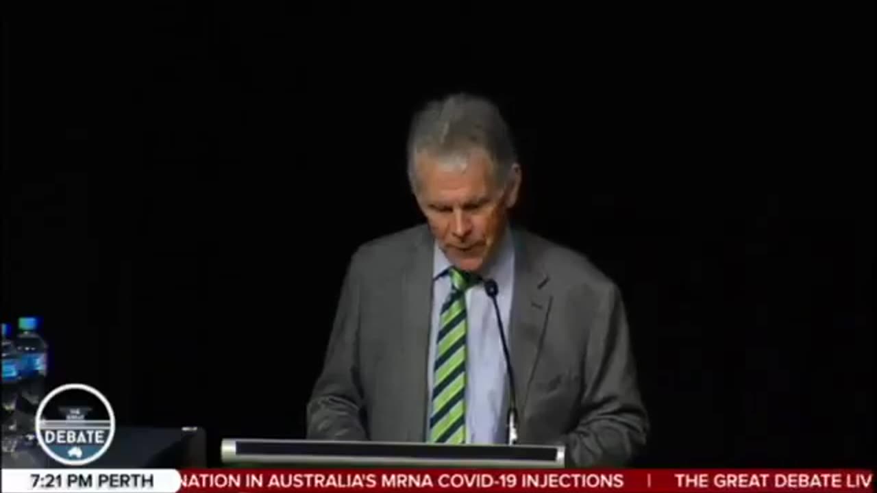 Professor Ian Brighthope breaks down in tears in front of thousands in Perth as...