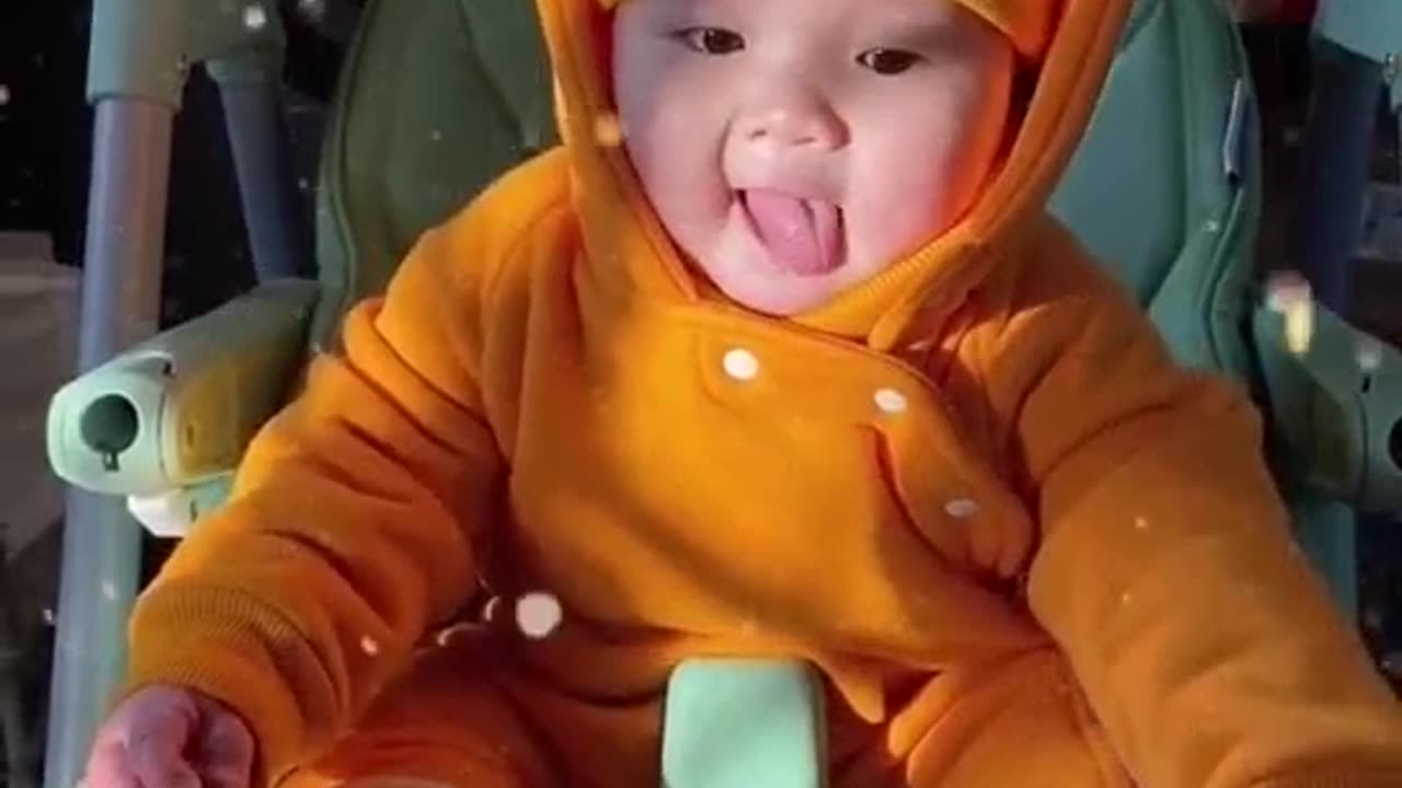 Cute human offspring.