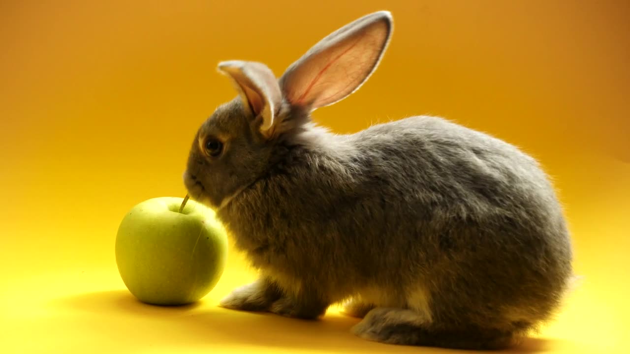 Rabbit and apple