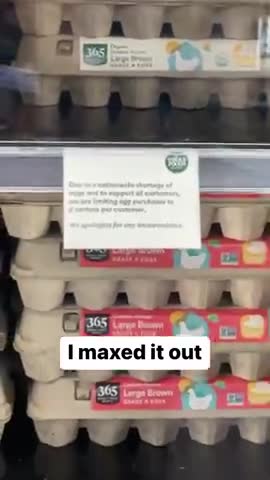 FAKE EGG SHORTAGE BS AT WHOLE FOODS