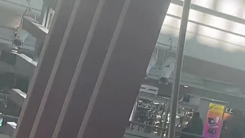 Flat Earth map at Denver International Airport