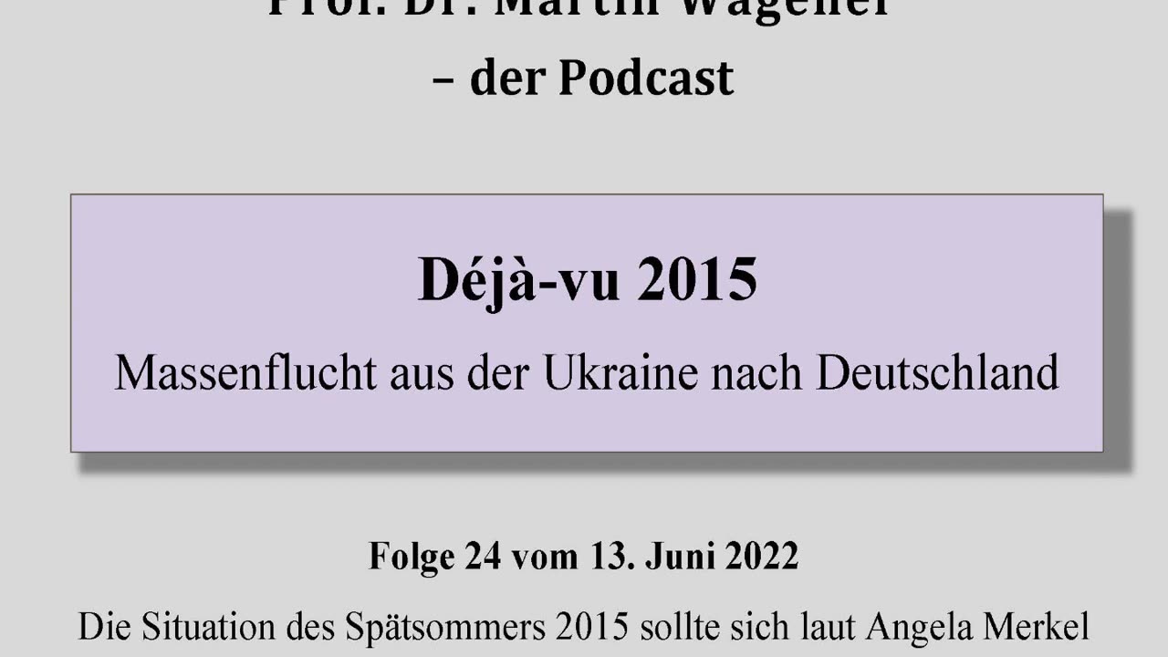 Realistisch Gedacht 25: Déjà-vu 2015. Massenflucht aus der Ukraine nach Deutschland