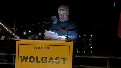 Wolgast - Thomas mit einem Redebeitrag 07-02-2023