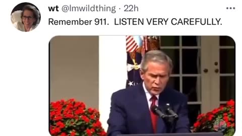 George W Bush - 9/11 Freudian Slip