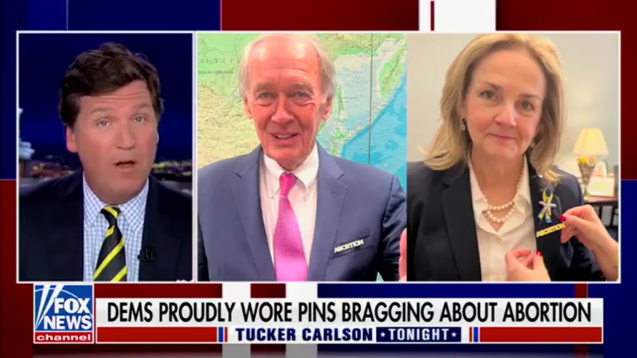 Tucker on Democrats wearing abortion pins